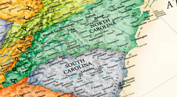 map north carolina